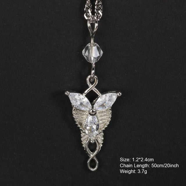 Iregalijoy 925 Sterling Silver Arwen Necklace Fashion Fairy Princess Twilight Star Necklace Women & Sweater Chain Accessories